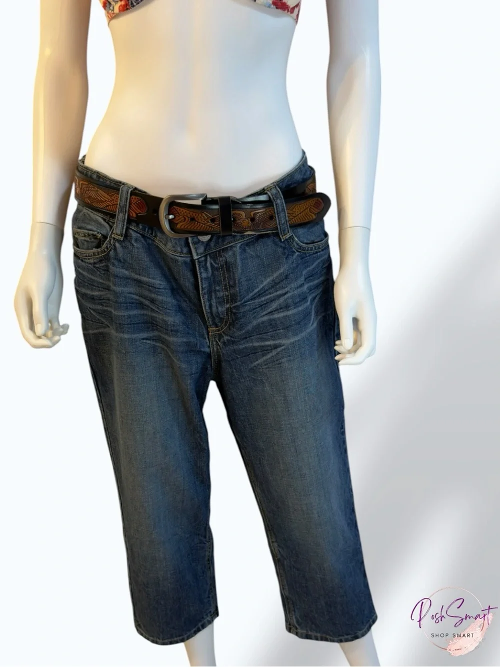 Banana Republic Medium Wash Denim Capri Cropped Jeans 5-Pocket | Size 14